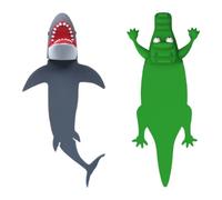 Marque-pages en forme de requin-Cadeau de lecture drôle avec design tridimensionnel | Papeterie 3D utile, de livres uniques parfaits pour les cadeaux d'anniversaire pour enfants ou eve