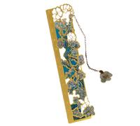 Marque-pages en métal avec chaîne et pendentif en forme de fleur creuse, séparateur de page, cadeau pour enseignant, amateur de livres, floral