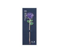 Marque-pages en métal avec feuille de fleur en rose, clip de lecture en alliage, classeur de page pour fournitures de bureau (rose bleu)