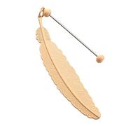 Marque-pages en métal avec plumes et perles - Cadeau élégant pour les amateurs de livres