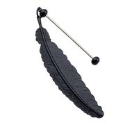 Marque-pages en métal avec plumes et perles - Cadeau élégant pour les amateurs de livres