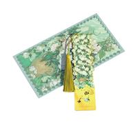 Marque-pages en métal avec pompons en forme de fleur creuse pour les amateurs de livres, les enseignants, les artistes creux en métal