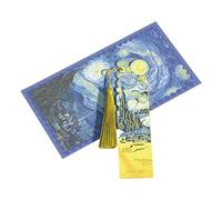 Marque-pages en métal avec pompons pour peinture à l'huile - Marqueur de page - Fleur creuse - Cadeau pour les amateurs de livres - Art pour les lecteurs