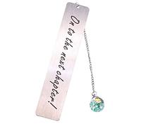 Marque-pages en métal Cadeaux Cadeaux de remise des diplômes Cadeaux inspirants pour femmes hommes Marque-page pour amoureux des livres pour ami fils fille collègues (bleu clair-fleur)