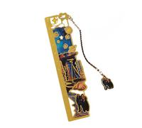 Marque-pages en métal creux avec chaîne pour enseignant, amateur de livres, étudiant, cadeau de Noël pour femme