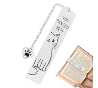Marque-pages en métal en forme de chat avec pendentif patte de chat - Accessoires uniques, fournitures de lecture, marque-page animal pour enseignants, école, maison
