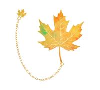 Marque-pages En Métal Feuilles D ' Automne Avec Pendentif En Chaîne,