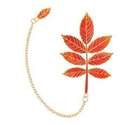 Marque-pages En Métal Feuilles D ' Automne Avec Pendentif En Chaîne,