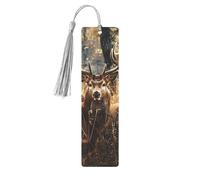 Marque-pages en métal imprimé cerf sauvage nature pour femme - Cadeau idéal pour les amateurs de livres gris