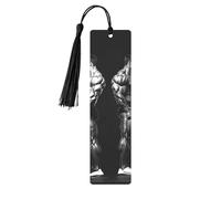 Marque-pages en métal imprimé Evolution de bodybuilding M - Marqueur de livre léger en aluminium noir pour livres, journaux et cadeaux, idéal pour les amateurs de livres, décoration de vacances et