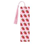 Marque-pages en métal imprimé fraise pour femme - Cadeau idéal pour les amateurs de livres Rose
