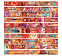 Marque-pages en papier avec illustration d'automne pour marquage de page et | Motifs citrouille et feuillage d'automne, couleurs chaudes de saison, marque-pages en papier pour cahiers
