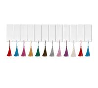 Marque-pages En Papier Inachevé 2x5.5 Pouces Blanc À Peindre Avec Glands Marqueur De Page Pour Adultes Et Amoureux De L'art De La Peinture 10 Pièces