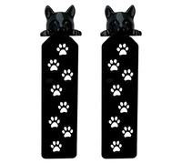 Marque-pages en plastique sur le thème des chatons, 2, Black | Pour les lecteurs étudiants amoureux des livres d ' anniversaire, aide à la lecture Portable pour livres