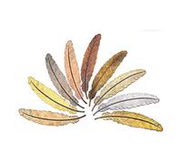 Marque-pages en Plumes,9 pack Marque-pages Signets en Métalliques Créatifs Cadeau Forme de Plume Signet en Laiton pour Adultes et Enfants 9 Couleurs