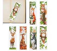 Marque-Pages En Point De Imprimés Animaux Cartoon Rétro Mignons