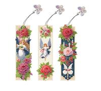 Marque-pages en polyuréthane 5D avec pendentifs papillon - Fait à la main - Cadeau pour marquer les pages - 05-Ange rose