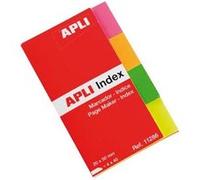 APLI Marque-pages adhésifs 11286 – 50 x 20 mm, 4 couleurs, 40 feuilles par couleur