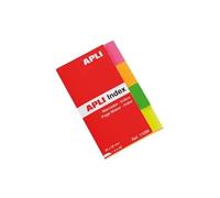 Marque-pages fluorescents en papier - Format 20x50 mm - 4 couleurs - 40 index par couleur - Rose, jaune, orange et vert fluo
