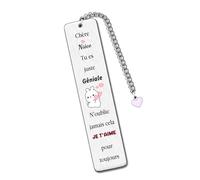 Marque-pages Inspirants Cadeaux Noël pour Fils Fille Amie Anniversaire Souvenir Graduation Petit-fils Petite-fille Encourager Personnalisé Sœur Frère Souvenir Femmes Hommes Adolescents (Nièce)