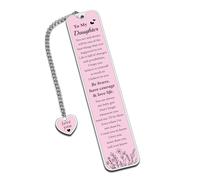 Marque-pages inspirants de la part de maman et papa pour la lecture des enfants, filles, cadeaux d'anniversaire pour filles, belle-fille, remise de diplôme, Noël, cadeau de 16e 18e anniversaire