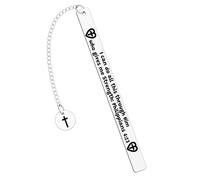 Marque-pages inspirants en métal pour femme et homme - Cadeau de foi pour les amateurs de livres, les lecteurs, la première communion