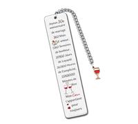 Marque-Pages Joyeux 30e Anniversaire De Mariage Cadeau Pour Femme Homme Unique Apprécier 30ans Mariage Personnalisé Femme Mari Romantique Amour Âme Soeur Souvenirs Noces de Perle Livre Accessoire