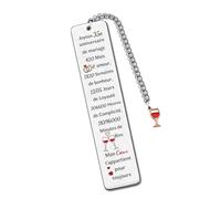 Marque-Pages Joyeux 35e Anniversaire De Mariage Cadeau Pour Femme Homme Unique Apprécier 35ans Mariage Personnalisé Femme Mari Romantique Amour Âme Soeur Souvenirs Noces de Rubis Livre Accessoire