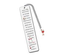 Marque-Pages Joyeux 45e Anniversaire De Mariage Cadeau Pour Femme Homme Unique Apprécier 45ans Mariage Personnalisé Femme Mari Romantique Amour Âme Soeur Souvenirs Noces de Vermeil Livre Accessoire