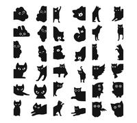 Marque-Pages Magnétiques Chat Noir 36 Pièces, Marque-Pages Créatifs, Marque-Pages Mignons, Accessoires De Lecture, Marque-Pages Cadeaux