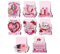 Marque-pages magnétiques drôles et épicés : lot de 8 marque-pages pour livres de romance coquine, marqueurs de page roses uniques, cadeaux pour femmes, adultes et amoureux des livres