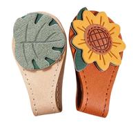 Marque-pages Magnétiques Feuille en Pu 2 Pièces Tournesol