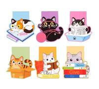 Marque-pages Magnétiques | Marqueurs de planning motif chat | Repères de Page | Pour la Bibliothèque le Coin de Lecture le Journal l'Agenda l'École l'Église et le Club