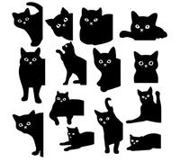 Marque-pages Magnétiques Mignons Chat | 14 Pièces Outil de Lecture Forme Chat | Repères de Page Animaux pour Amoureux des Livres | Pour Femmes Étudiants Enseignants Filles Adultes Adolescents Mères Am