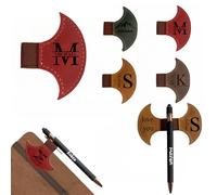 Marque-pages magnétiques personnalisés en cuir avec porte-stylo, nom gravé personnalisé, nom gravé avec initiale, texte, marque-page pour ordinateur portable, cadeaux pour les amateurs de livres et