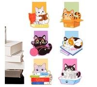 Marque-Pages Magnétiques Pour Les Femmes - Clips de Papier Marqueurs avec un Motif de Chat | Repères de Page,Pour Agenda, Journal, Coin Lecture, Bibliothèque, Club De Lecture, Église Et L'École