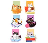 Marque-Pages Magnétiques pour les - Marqueurs de planning motif chat - Signets Mignons | pour le Coin Lecture, le Journal, le Planner, l'École, l'Église, le Club et la