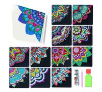 Marque-pages Mandala, 12 pièces DIY Marque-pages Diamant Marque-page d'angle,