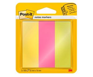 Marque-pages papier couleurs assorties Post-it - Lot de 3 x 100