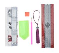 Marque - Pages Peints aux Strass, DIY Étanche, Motif Feuille d'Érable, Couleurs Vives, 1 Pièce - Durable, Pratique, Cadeau Idéal pour Amateurs de Lecture et Loisirs Créatifs