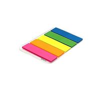 Marque-pages plastifiés repositionnables 25 x 5 couleurs 45 x 12mm
