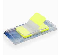 Marque-pages plastifiés repositionnables 40 feuilles 45 x 25mm (jaune)