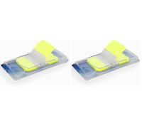 Marque-pages plastifiés repositionnables 40 feuilles 45 x 25mm (jaune) (Lot de 2)