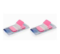 Marque-pages plastifiés repositionnables 40 feuilles 45 x 25mm (rose) (Lot de 2)