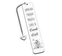 Marque-pages pour femme - Marque-pages romantiques sombres pour les amateurs de livres - Cadeaux amusants pour la lecture - Accessoires de lecture en métal - Rat de bibliothèque - Merch Noël