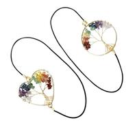 Marque-pages pour la lecture,2 pièces Design Vintage Arbre Butée de bois,Marque-pages Avec Cristaux | Pour Presse-papiers Agenda Organisateur Amateurs De Lecture Objectifs Et Dates