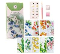 Marque-pages pour les femmes qui aiment lire - Ensemble de papier aquarelle 17,8x9,5 cm | Pack de 10 marque-pages aquarelle | Kit de peinture à pigments solides DIY | Signet fait main évidé | Magnifiq