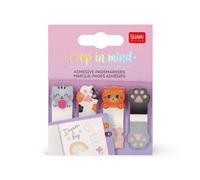 Legami – Marque-pages adhésifs Keep in Mind – 80 (20×4), inscriptibles, thème Kitty 7×5,5 cm