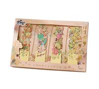 Marque-pages rétro gravés de fleurs, avec chaîne, fleur creuse, marqueur de Page en métal pour amoureux des livres, Scrapbooking, 4 pièces