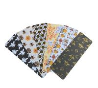 Marque-pages sur le thème de l'automne - Jolis motifs de forêt et de citrouille - Marque-pages en papier cartonné pour lecteurs, cadeaux et journal (options multipaquets) (6 abeilles métalliques